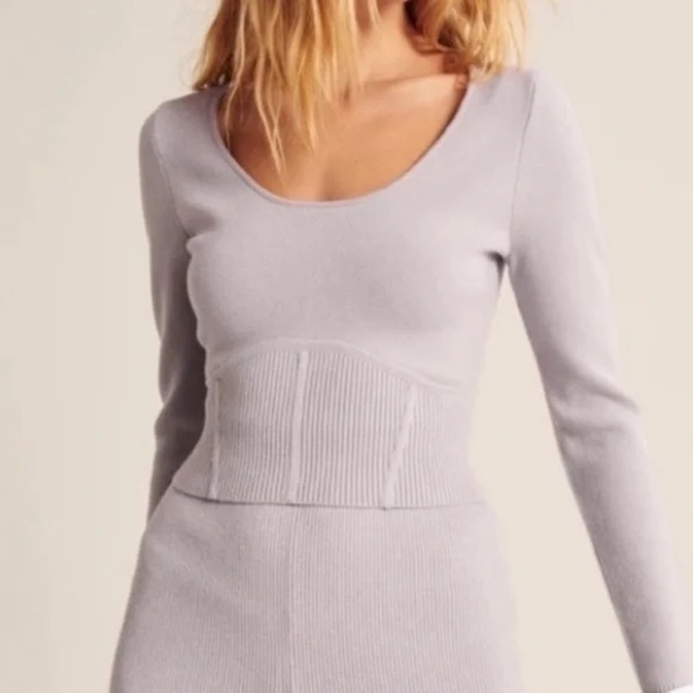 Abercrombie & Fitch | Scoopneck Corset Style Sweater